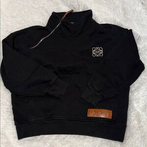 Loewe Black Zip-Up Men's Sweater